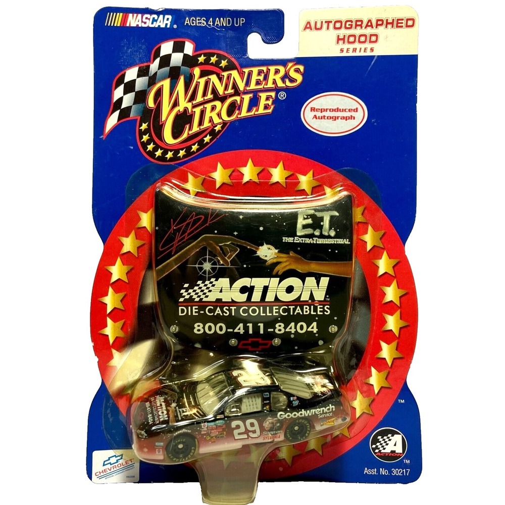 Winner's Circle Kevin Harvick #29 E.T. Action Die-cast Signed Hood Series‎ IOP